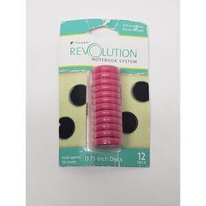Foray Revolution Notebook System 12 - 0.75 in Discs Pink